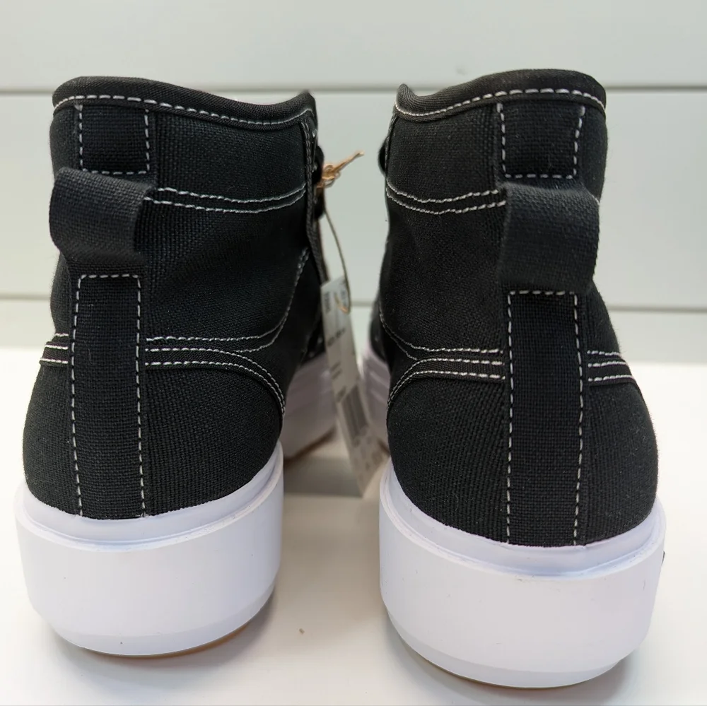 Adidas Nizza Trek Black White Casual Platform Hi Top Canvas Sneakers Women's 7.5 - Picture 7 of 11